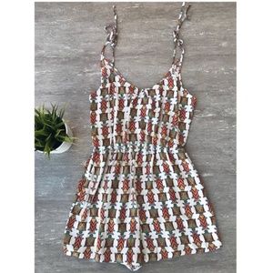 BCBGMaxazria | Turtle Fish Print Romper | S